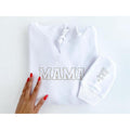 Personalized Mama Kid Names Sleeve Mama Childs Name Mom New Mom T-Shirts