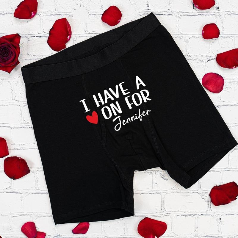 Personalized Underwear Custom Valentine Husband Funny Boxer Briefs Anniversary Husband Groom Wedding Present Him T-Shirts