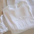 Personalized Mrs Custom Wedding Anniversary Her Mrs Neckline Embossed Wedding Date Sleeve Bride Be T-Shirts