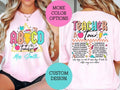 Personalized Retro Teacher Shirt ABCD Teacher Tour Shirt Back School Shirt Teacher Custom Kindergarten Teacher Appreciation T-Shirts