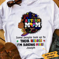 Personlized Autism Mom BWA Raising Her Hero AG52 29O34 T-Shirts