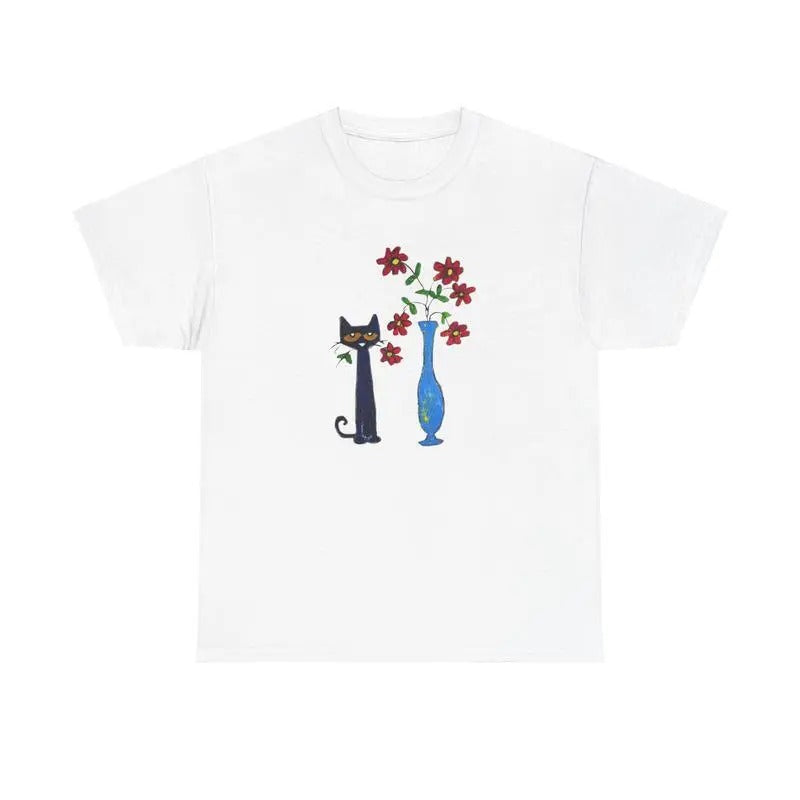 Pete Cat Flower Shirt Pete Cat Coffee Shirt T-Shirts
