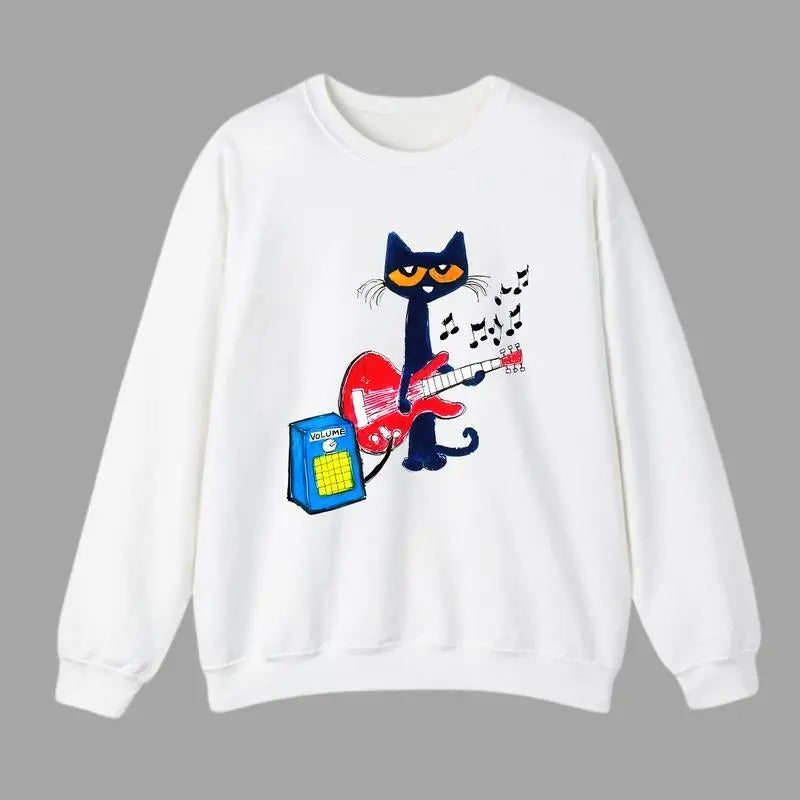 Pete Cat Playing Guitar Shirt Baby Shirt Menswear Top Womenswear T-Shirts