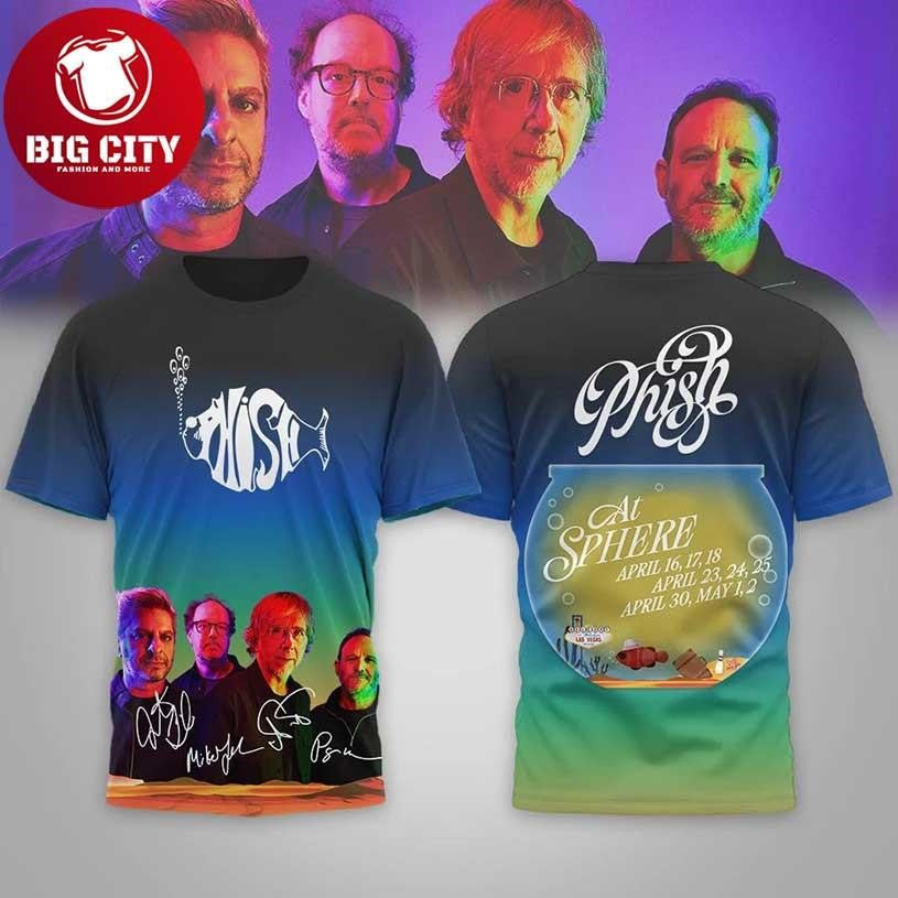 Phish Sphere Las Vegas 2026 Official April May Residency Concert Two Sided Shirt