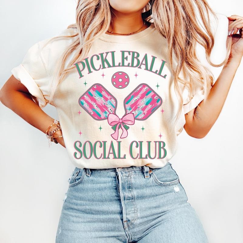 Pickleball Brushstroke Pickleball Pickleball Preppy Pickleball Social Club Pickleball Coquette T-Shirts