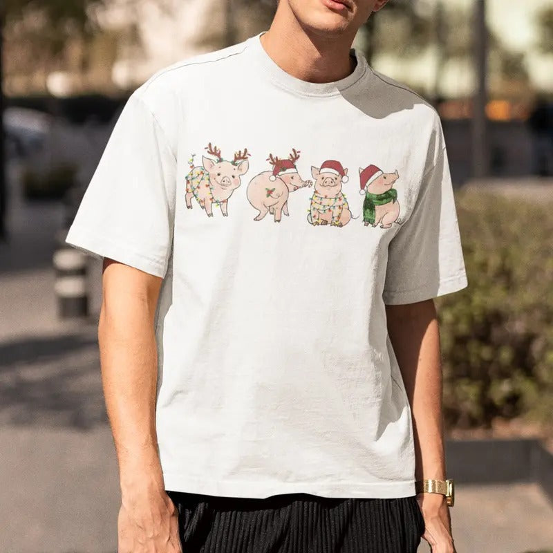 Pig Funny Shirt Pig Shirt Shirt New Year Shirts Xmas T-Shirts