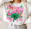 Pink Checkered Lucky DTF Transfers THIS IS NOT SHIRT T-Shirts
