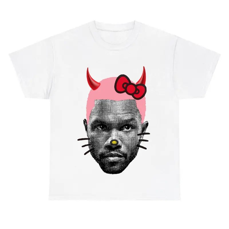 Pink Frank Kitty Reindeer Shirt Cotton Fabric T-Shirts
