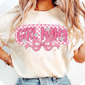 Pink Girl Mama Coquette Checked Mama Girly Pink Leopard Mama Mom Life Mom Retro Mama Bow T-Shirts