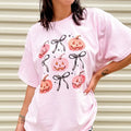 Pink Jack O Lanterns Top T-Shirts