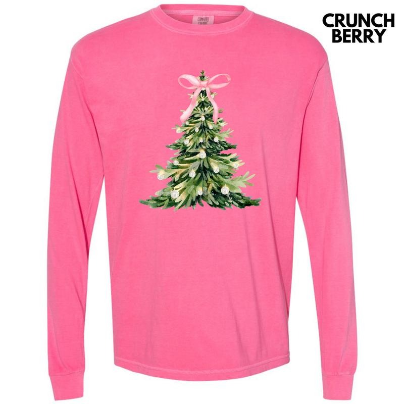 Pink Posh Tree Long Sleeve Comfort Colors 'NLB' T-Shirts