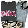 Pink Sequin MAMA Patch T-Shirts