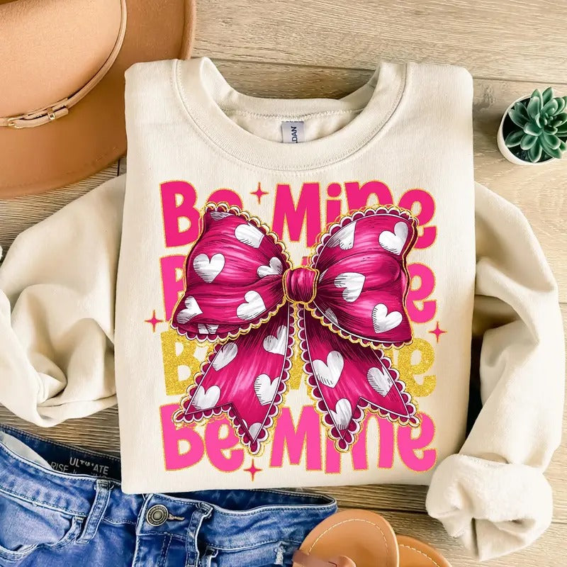 Pink Valentine Coquette Heart Be Mine Coquette Shirt T-Shirts