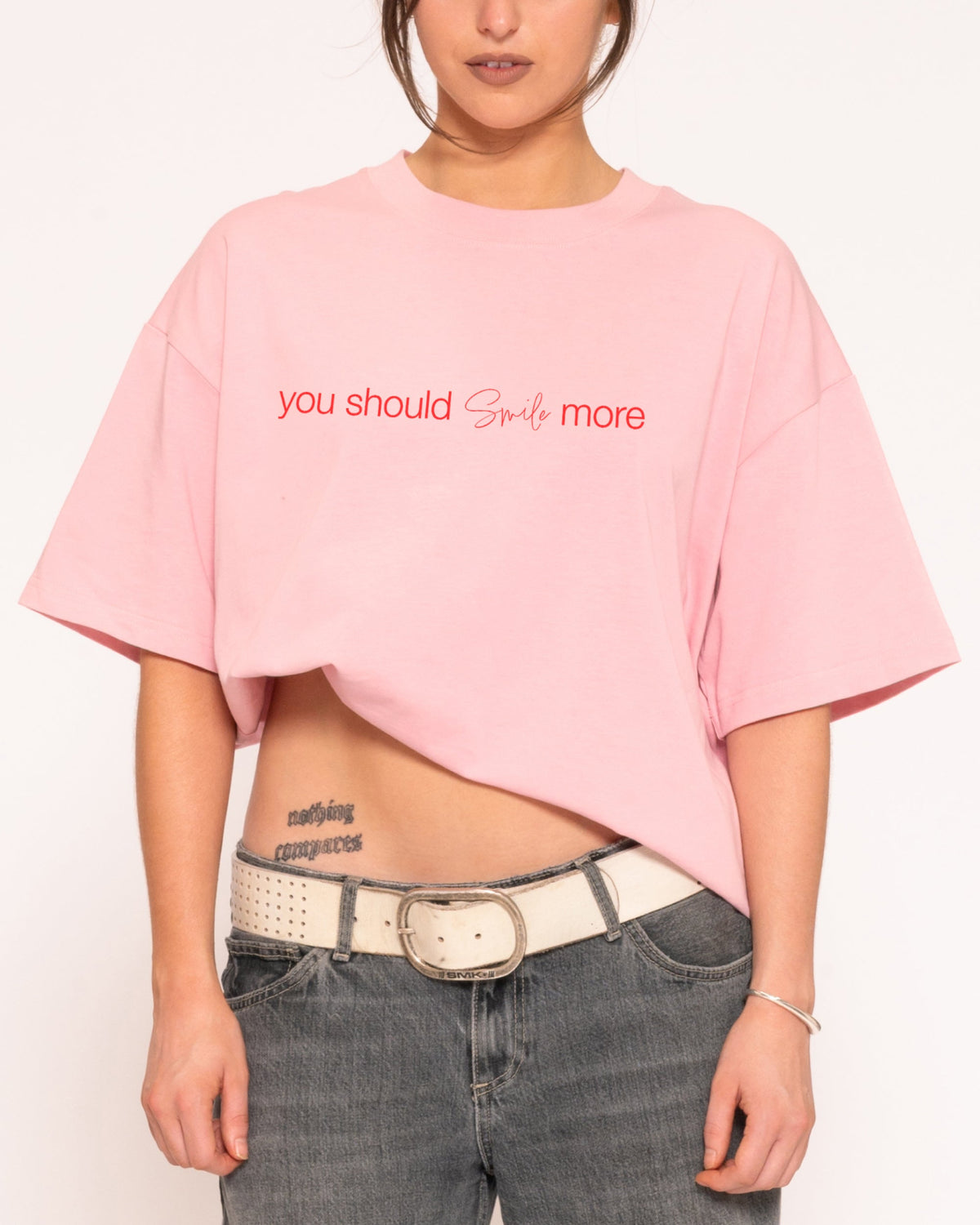 You Should Smile More Boxy Crop Tee