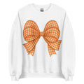 Plaid Fall Bow ~ Autumn Relaxed Fit Printed USA Womenswear Casual Comfort Cotton Top Athletic Boho Chic Dyed Heavyweight T-Shirts