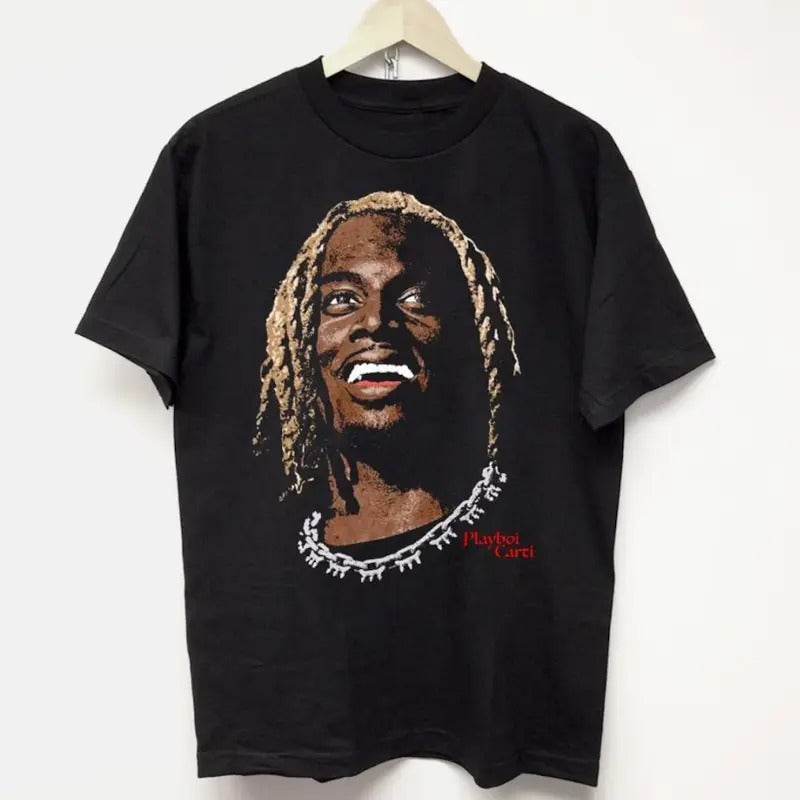 Playboi Vintage Carti Shirt Hiphop Rap Fan Cotton Menswear T-Shirts