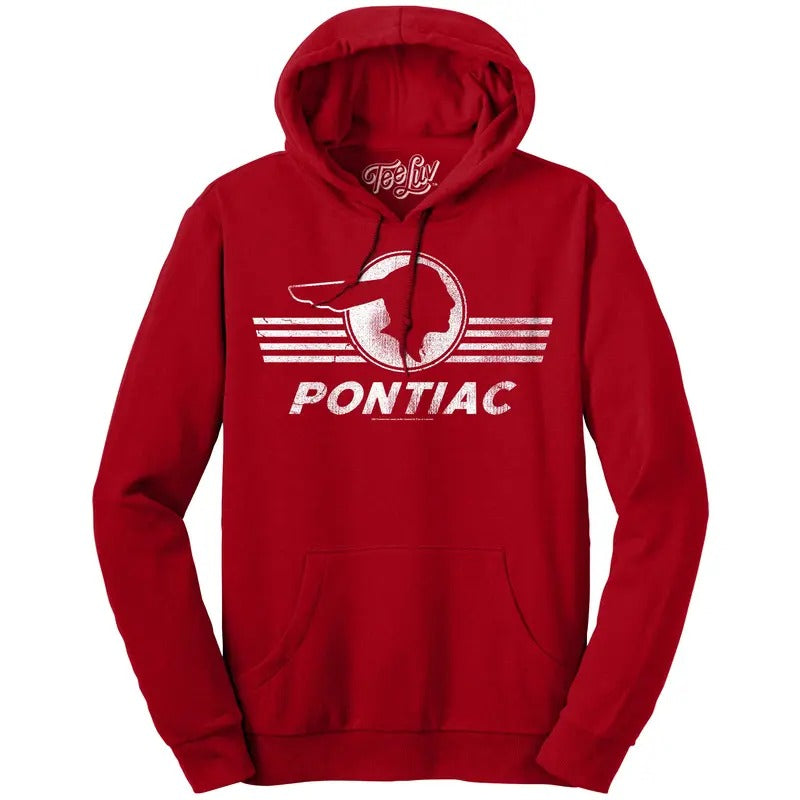 Pontiac Logo Hooded Red T-Shirts