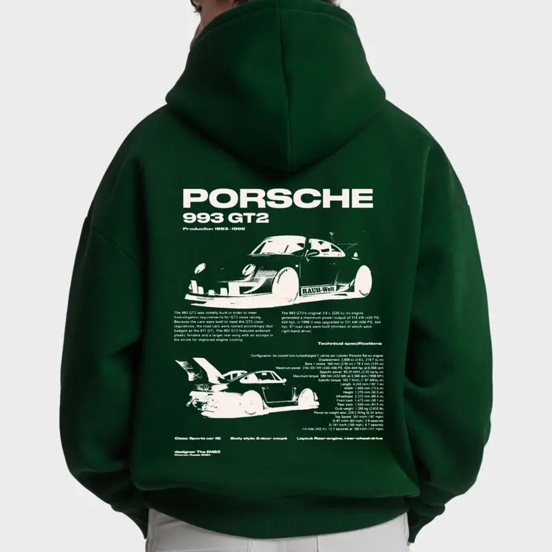 Porsche 993 GT2 Menswear Street Racing Shirt Car Boyfriend T-Shirts
