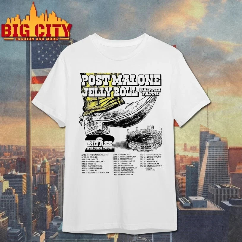 Post And Malone and Jelly And Roll The Big ASS Stadium Tour Part 2 2026 t-shirt