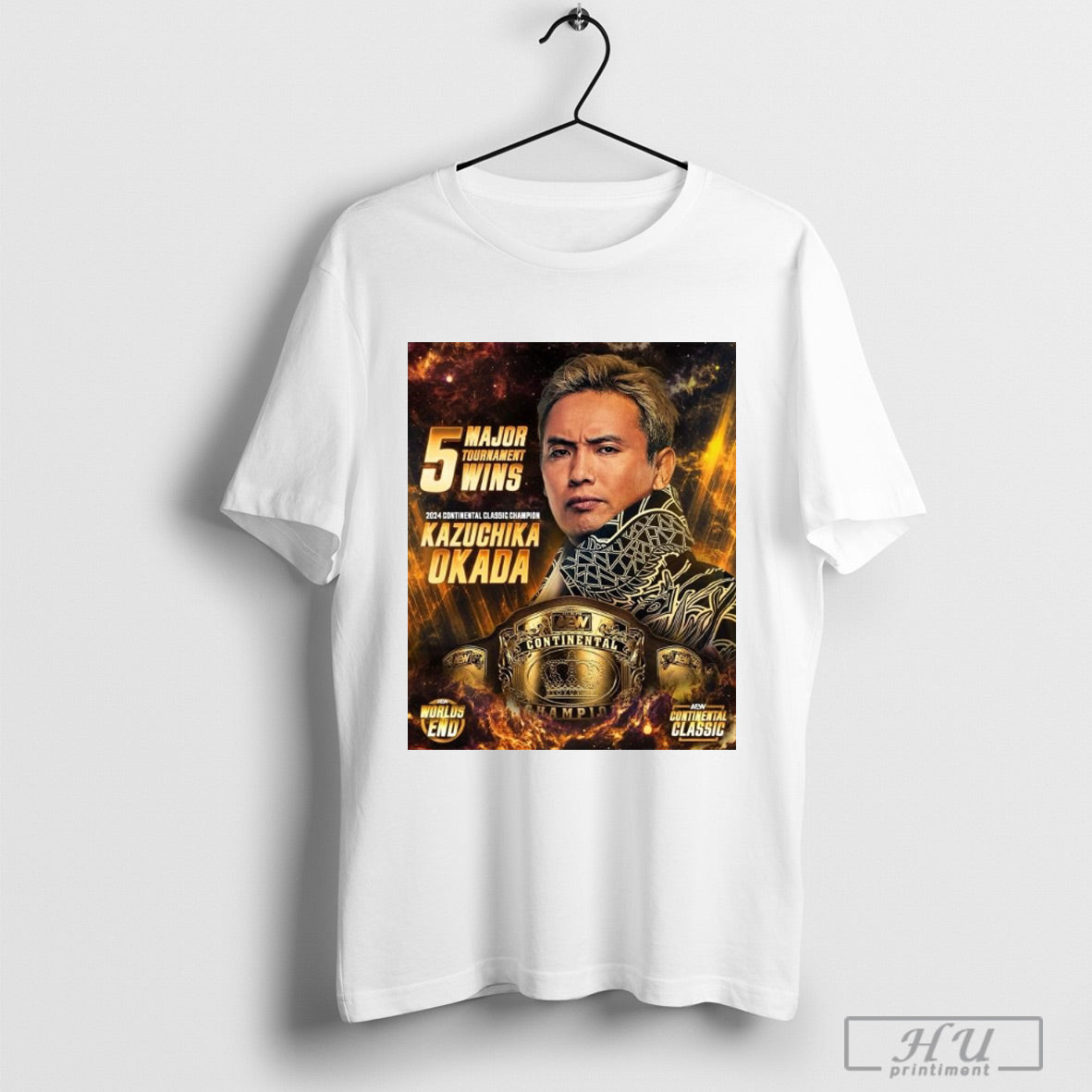 Poster 5 Major Tournament Wins 2024 Continental Classic Champion Kazuchika Okada Aew Worlds End T