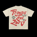 Praise Lord Trust God Inspirational Christian Faith Shirt Red Text Glory God Quote & T-Shirts