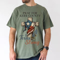 Pray Kerr County Texas Strong 2025 Flood Comfort Colors Pure Ring Spun Cotton Fabric Casual Crew Neck Short Sleeve Soft Washed Tops T-Shirts