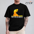 Pray Los Angeles Pure Cotton Casual Crew Neck Short Sleeve Tops T-Shirts