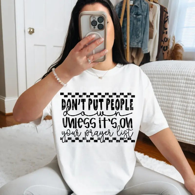 Prayer List DTF Transfers THIS IS NOT SHIRT T-Shirts