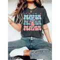 USA Flag American Mama 4th July Shirt Patriotic Mom Shirt Mama Fourth July Shirt Shirts Mom 4th July Mama T-Shirts