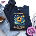 Van Gogh Total Solar Eclipse 2024 Hello Darkness My Old Friend Stargazer Astronomy Lover Shirt T-Shirts