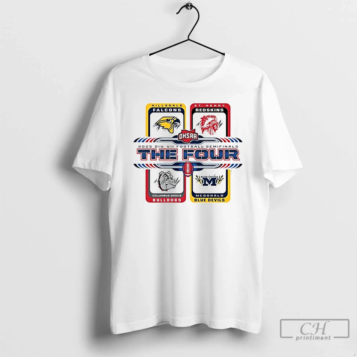 2025 Ohsaa Division 7 Football State Semi Finals Four Ornaments T-Shirts