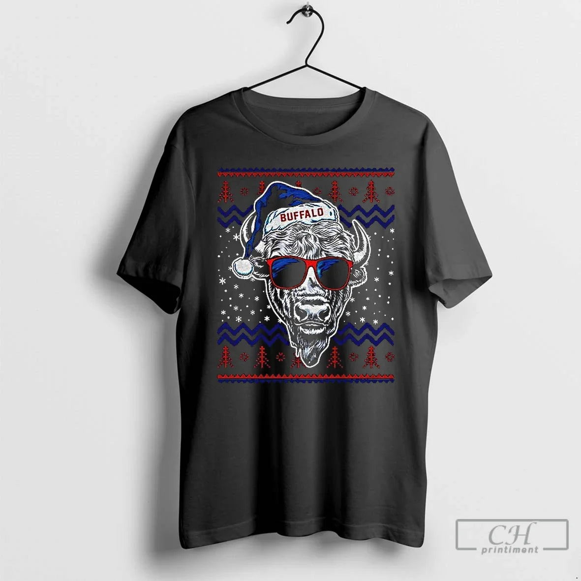 Buffalo Football Mascot Ugly Pattern Vintage T-Shirts