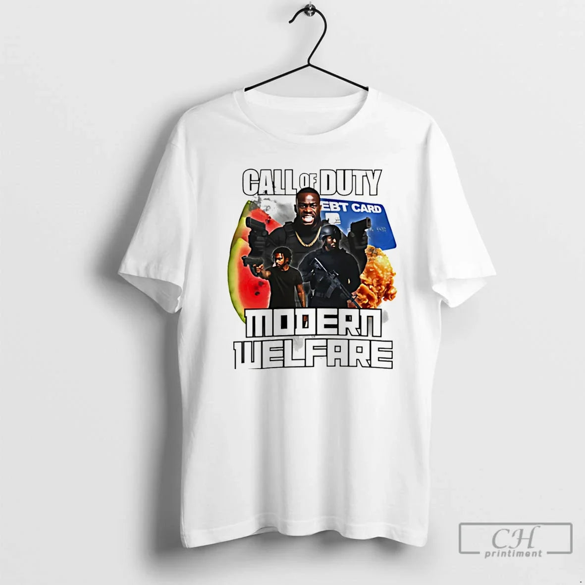 Call Duty Modern Welfare Card T-Shirts