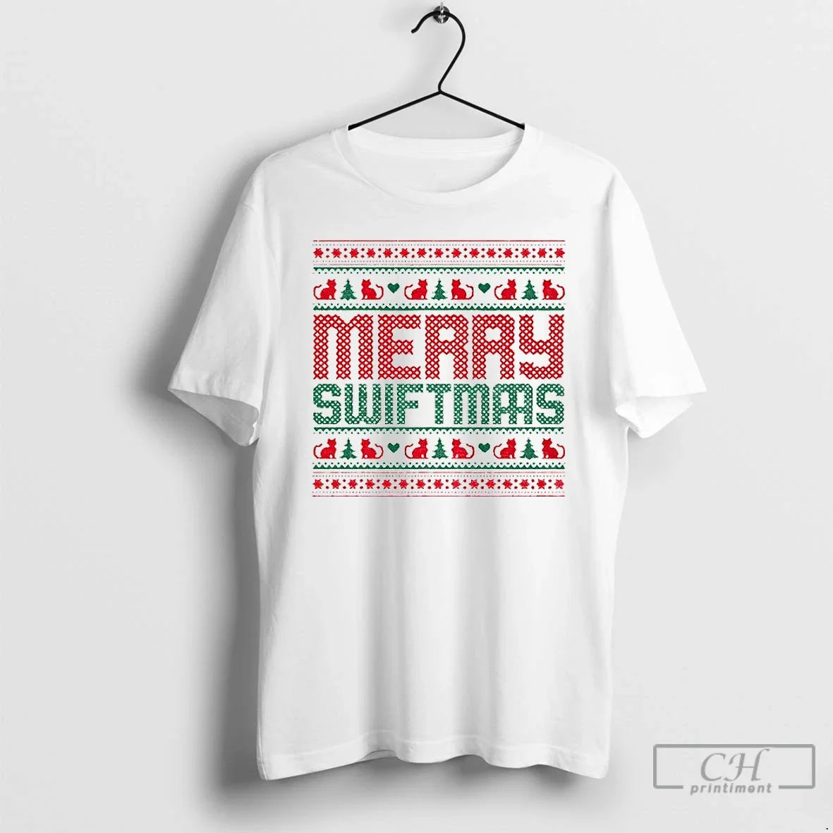 Cat Merry Swiftmas Merry Parody T-Shirts