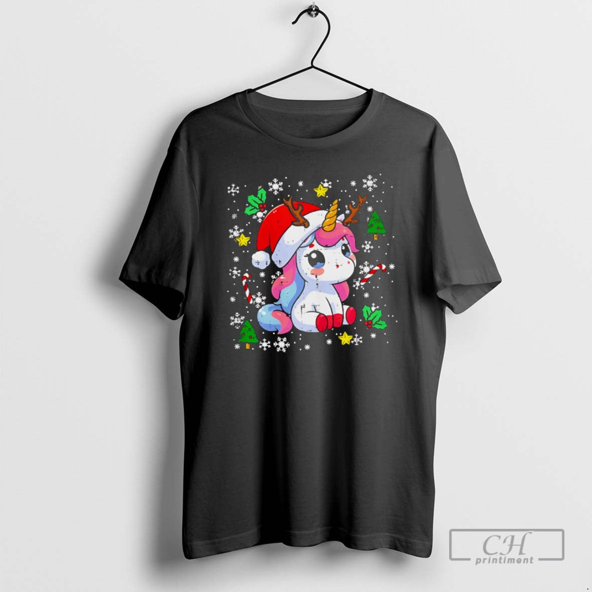 Unicorn Cute Magical Xmas Shirt T-Shirts
