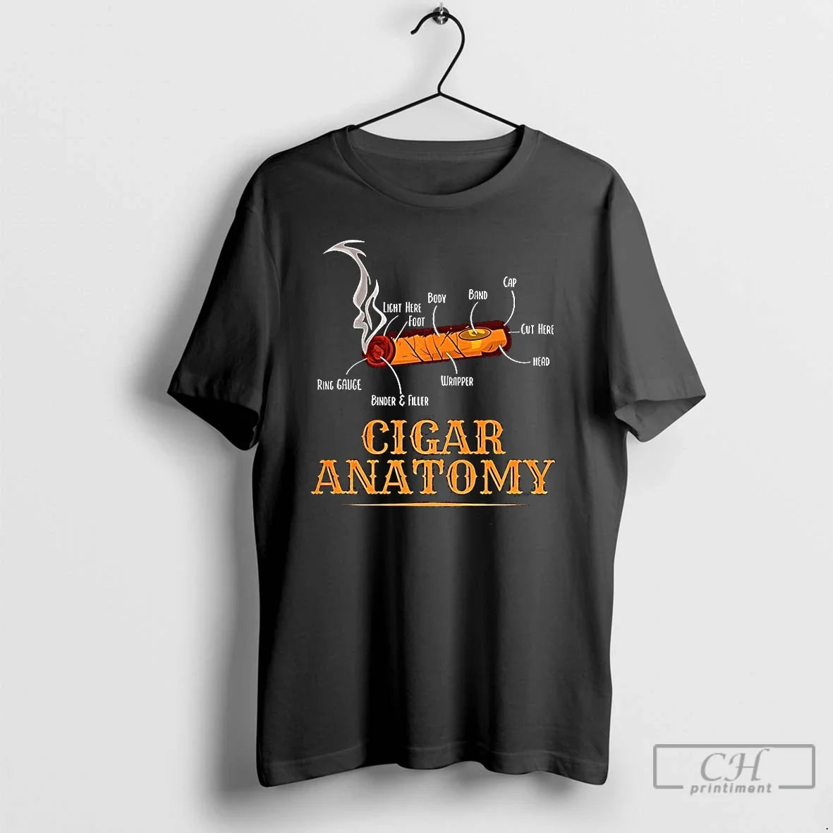 Cigar Anatomy Smoker Smoking Lovers T-Shirts