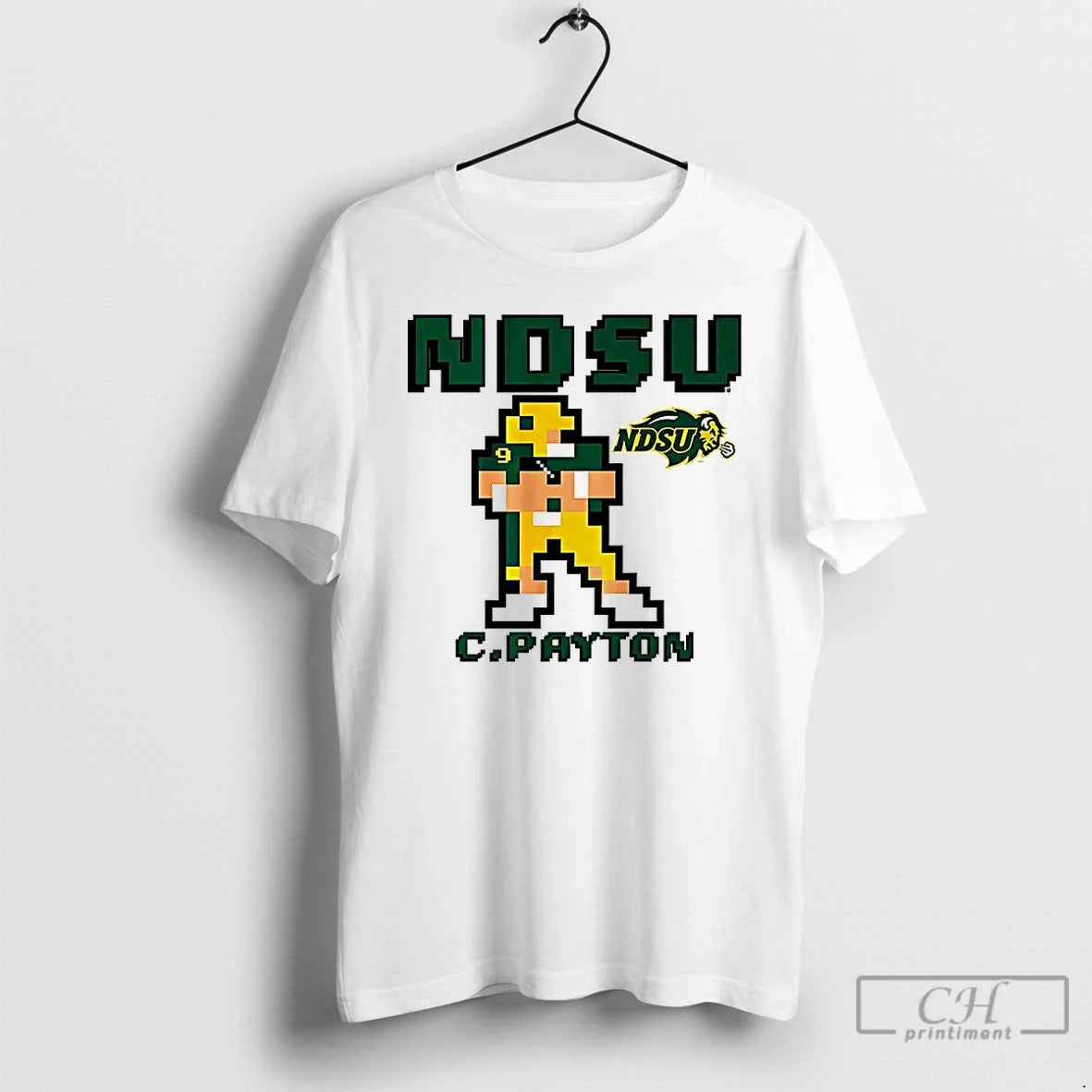 Cole Payton North Dakota State Bison Football Retro Baller Pixel Art T-Shirts