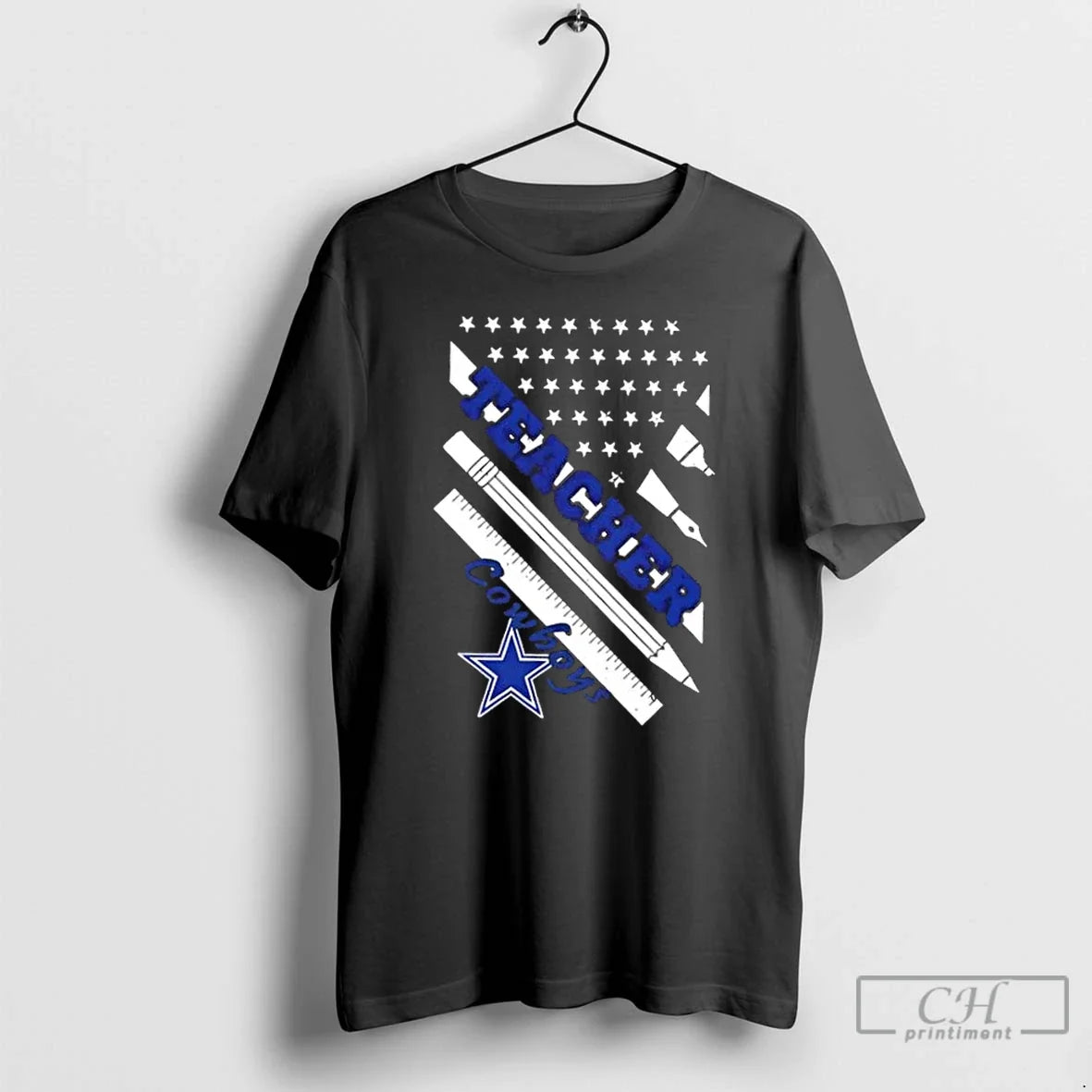 Dallas Cowboys Football X Teacher American Flag T-Shirts