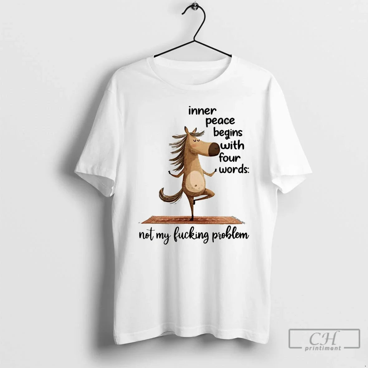 Donkey Inner Peace Begins Four Words Not My Fucking Problem T-Shirts