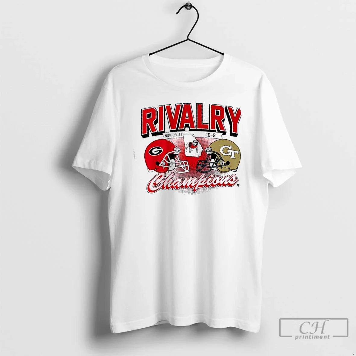 Georgia Bulldogs Rivalry Winner Georgia Tech Yellow Jackets Champions T-Shirts