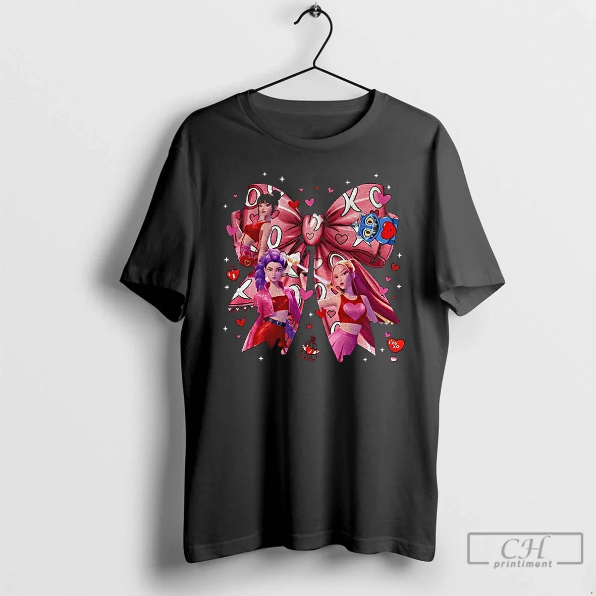 Huntrix Coquette Valentine Kpop Demon Hunters T-Shirts
