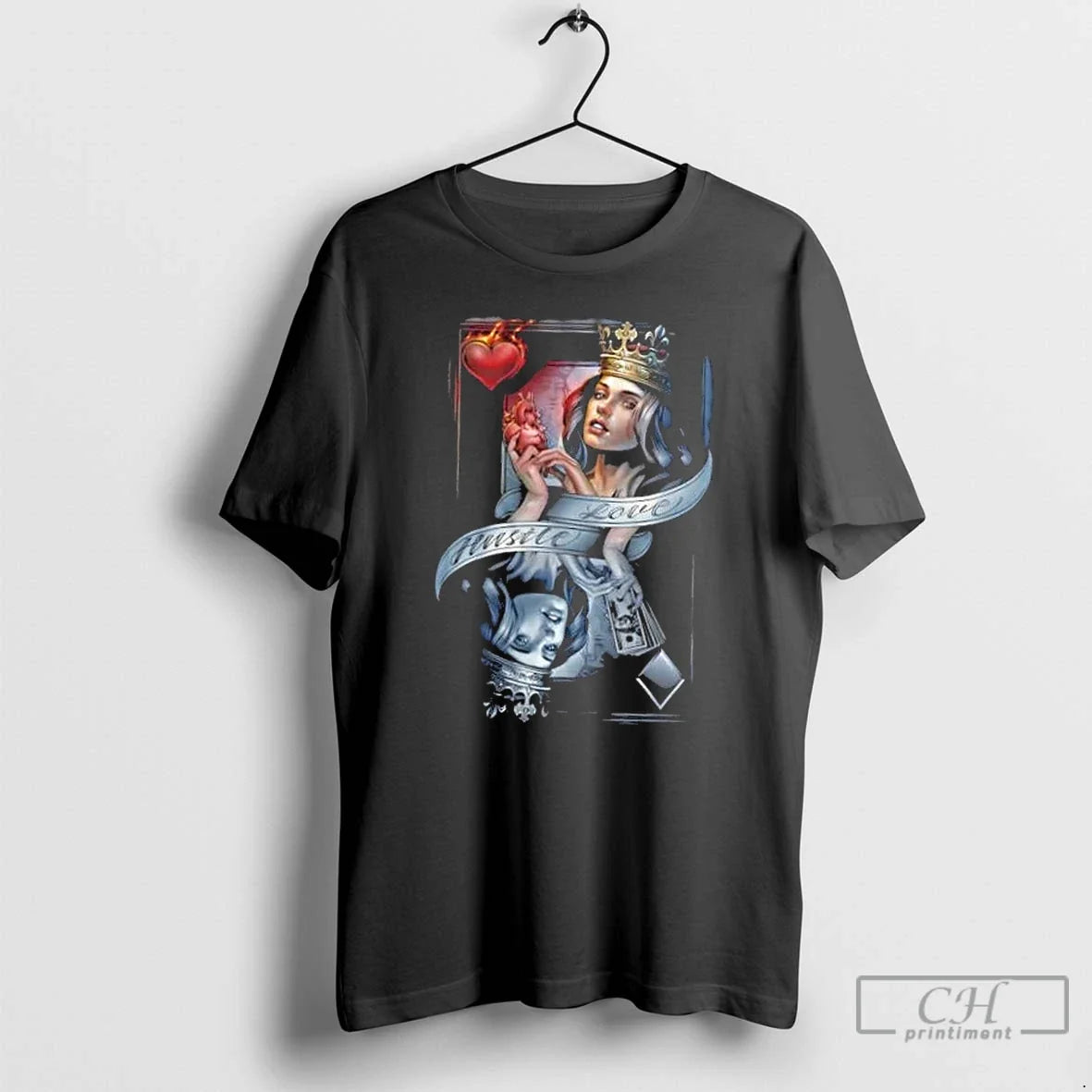 Hustle Love Q Card T-Shirts