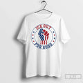 Ice Out Good Funny Abolish Ice Patriotic Flag Fist Hand T-Shirts