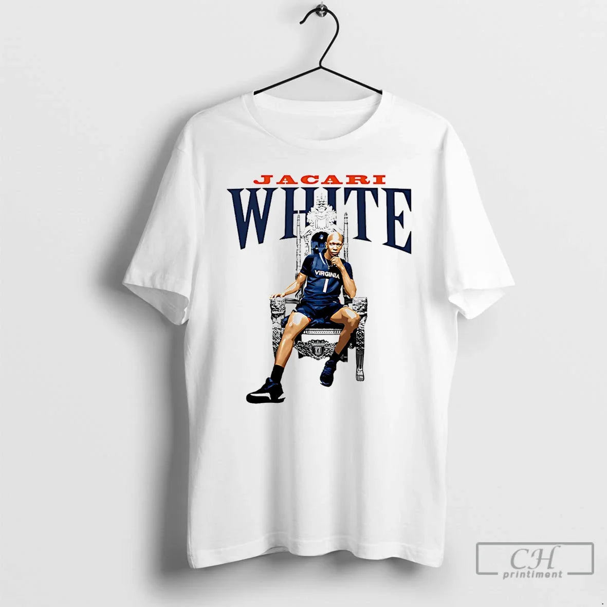 Jacari White Virginia Cavaliers Illustrated T-Shirts