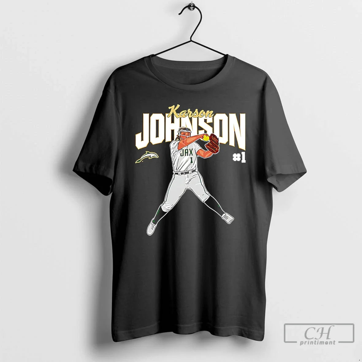 Karson Johnson Jacksonville Softball Ncaa Legends Caricature T-Shirts