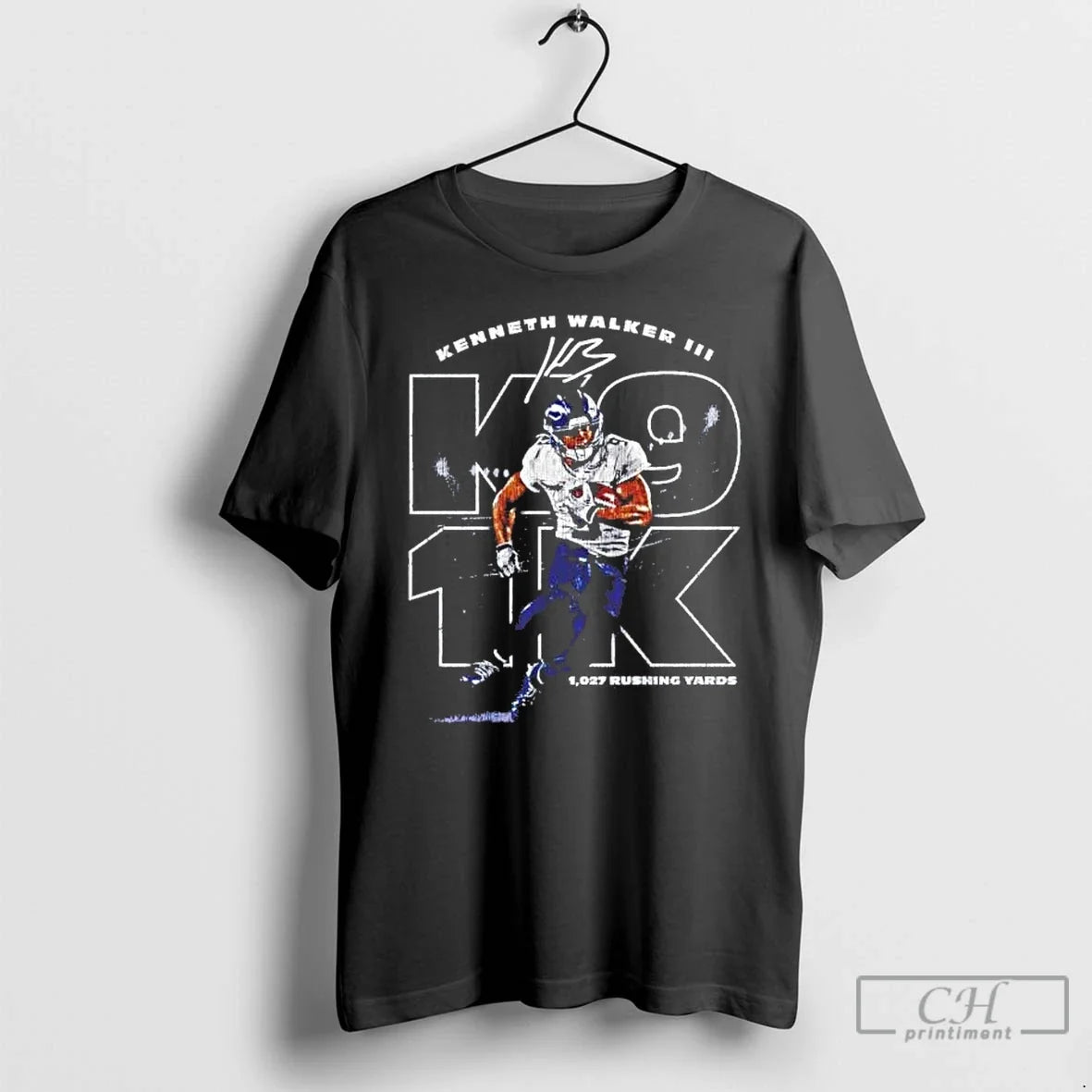 Kenneth Walker Iii 1027 Rushing Yards Signature T-Shirts