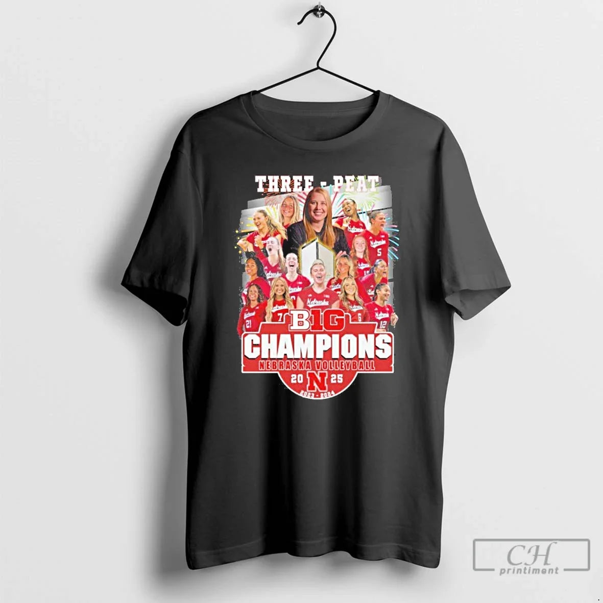 Nebraska Volleyball 3 Peat Big 10 Champions T-Shirts
