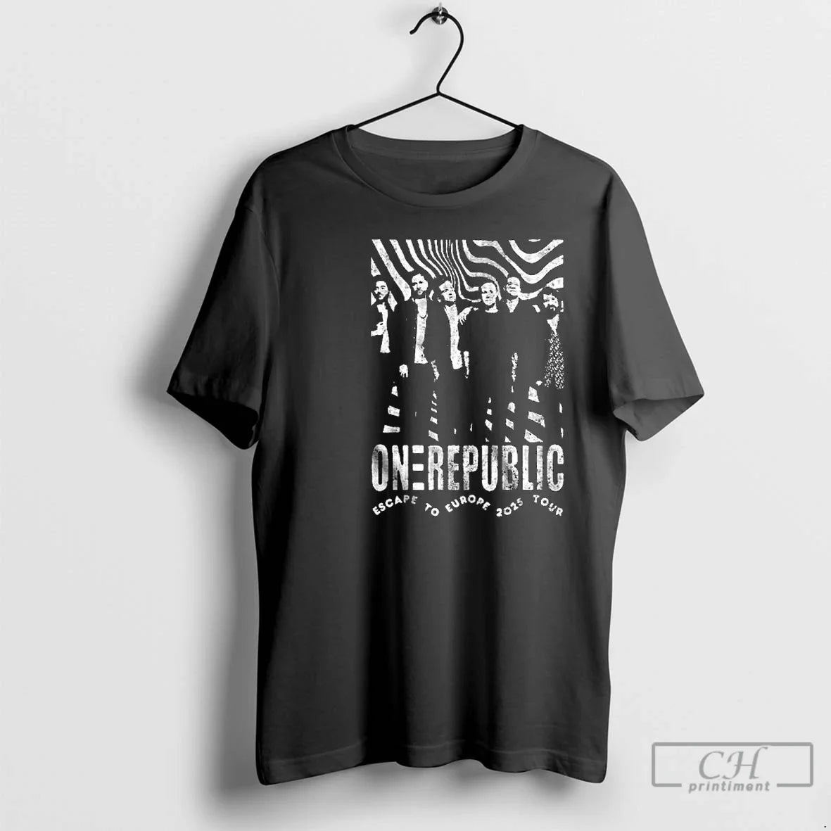 Onerepublic Escape Europe Photo Circle Black T-Shirts