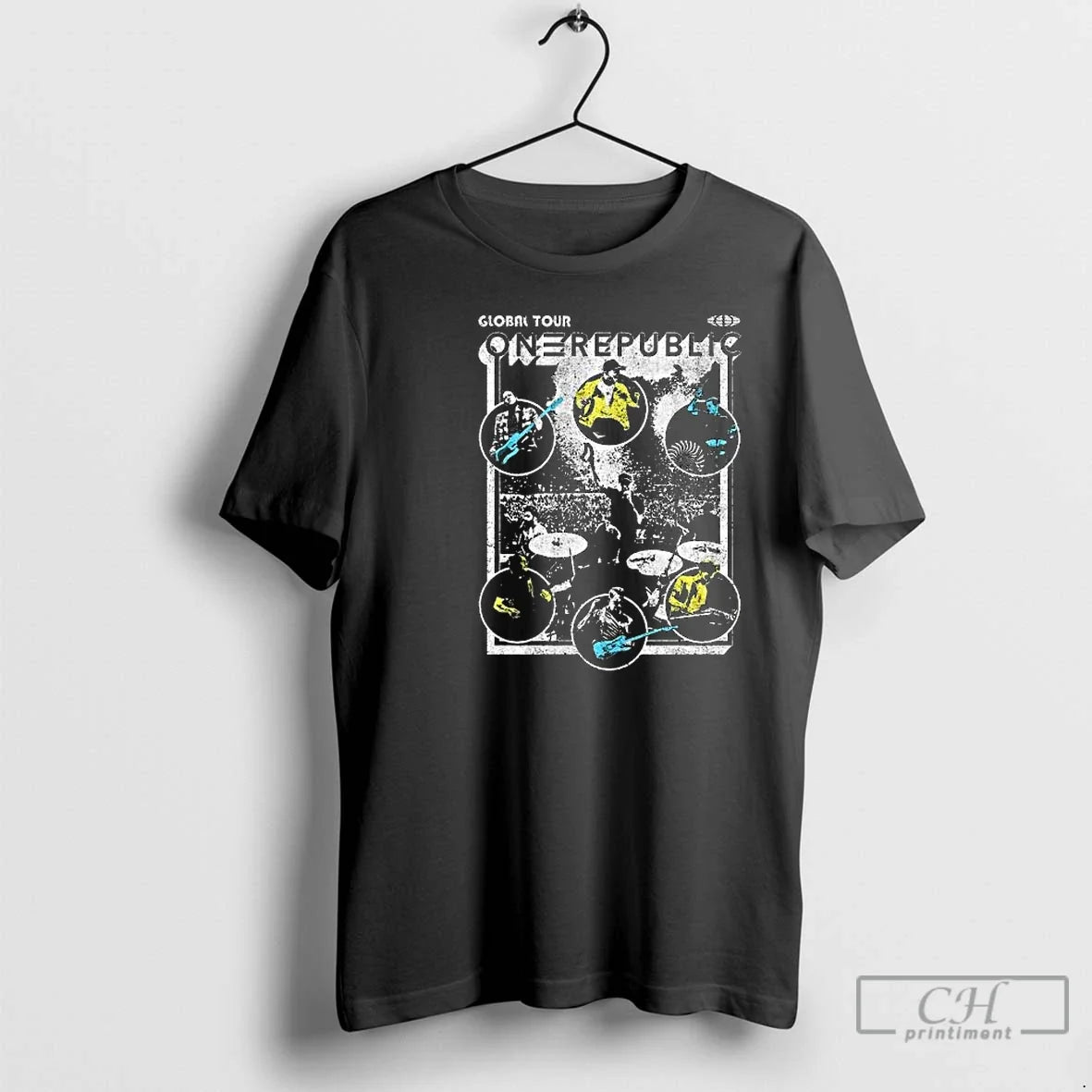 Onerepublic Global Tour Circle Circle Black T-Shirts