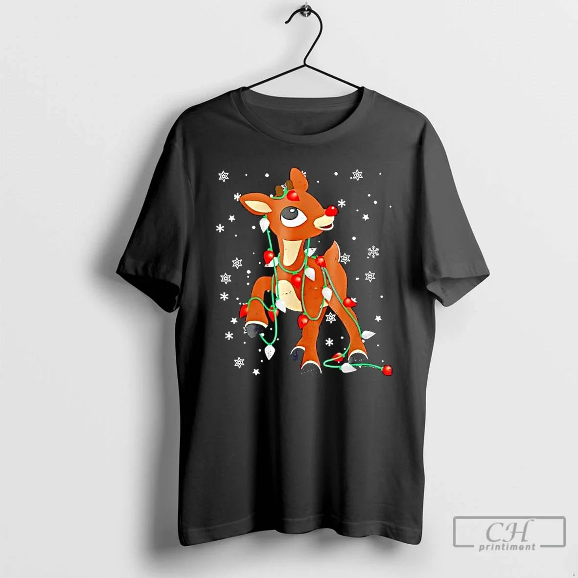 Rudolph Reindeer Lights Trends T-Shirts